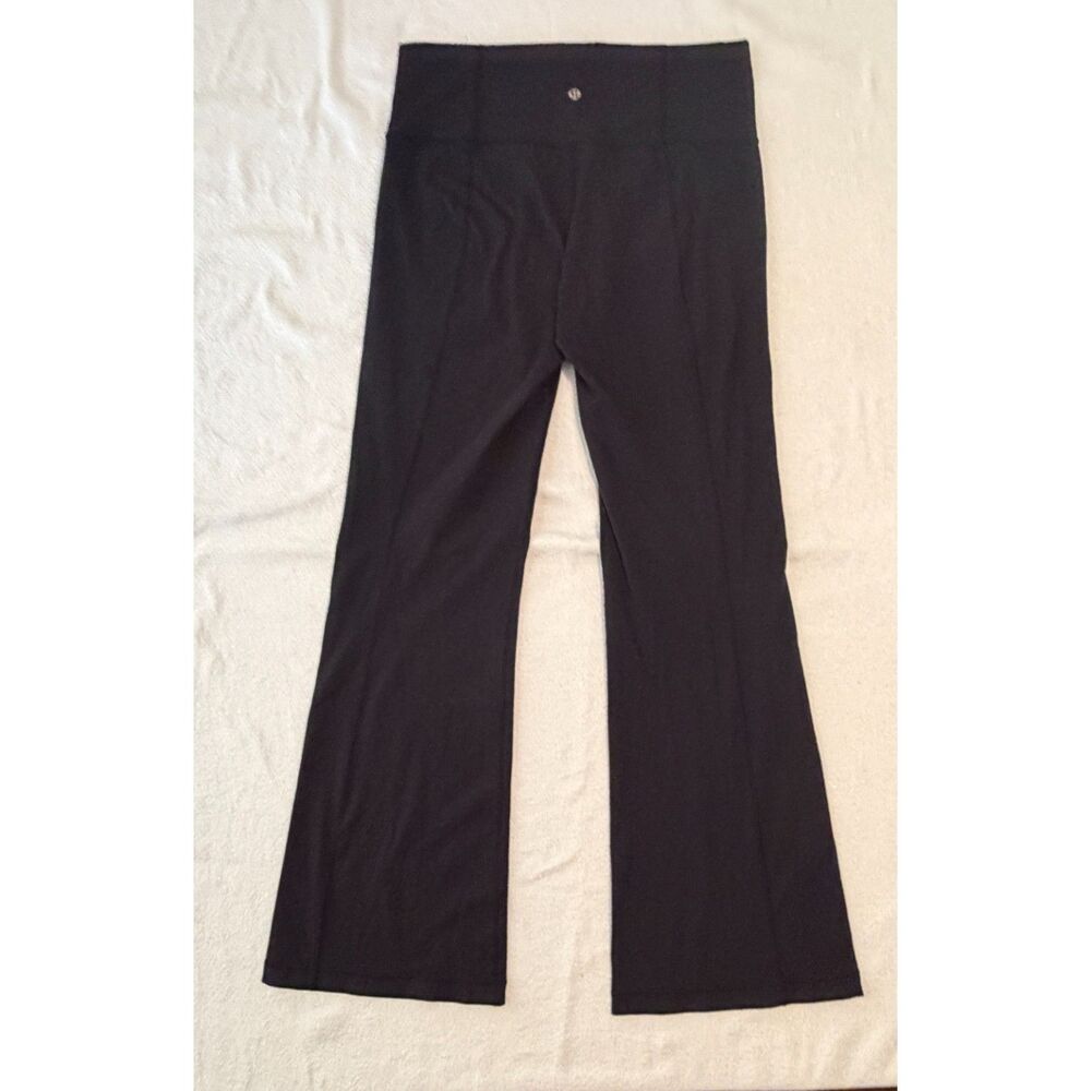 Black Lululemon flared yoga pants. Size 12.
